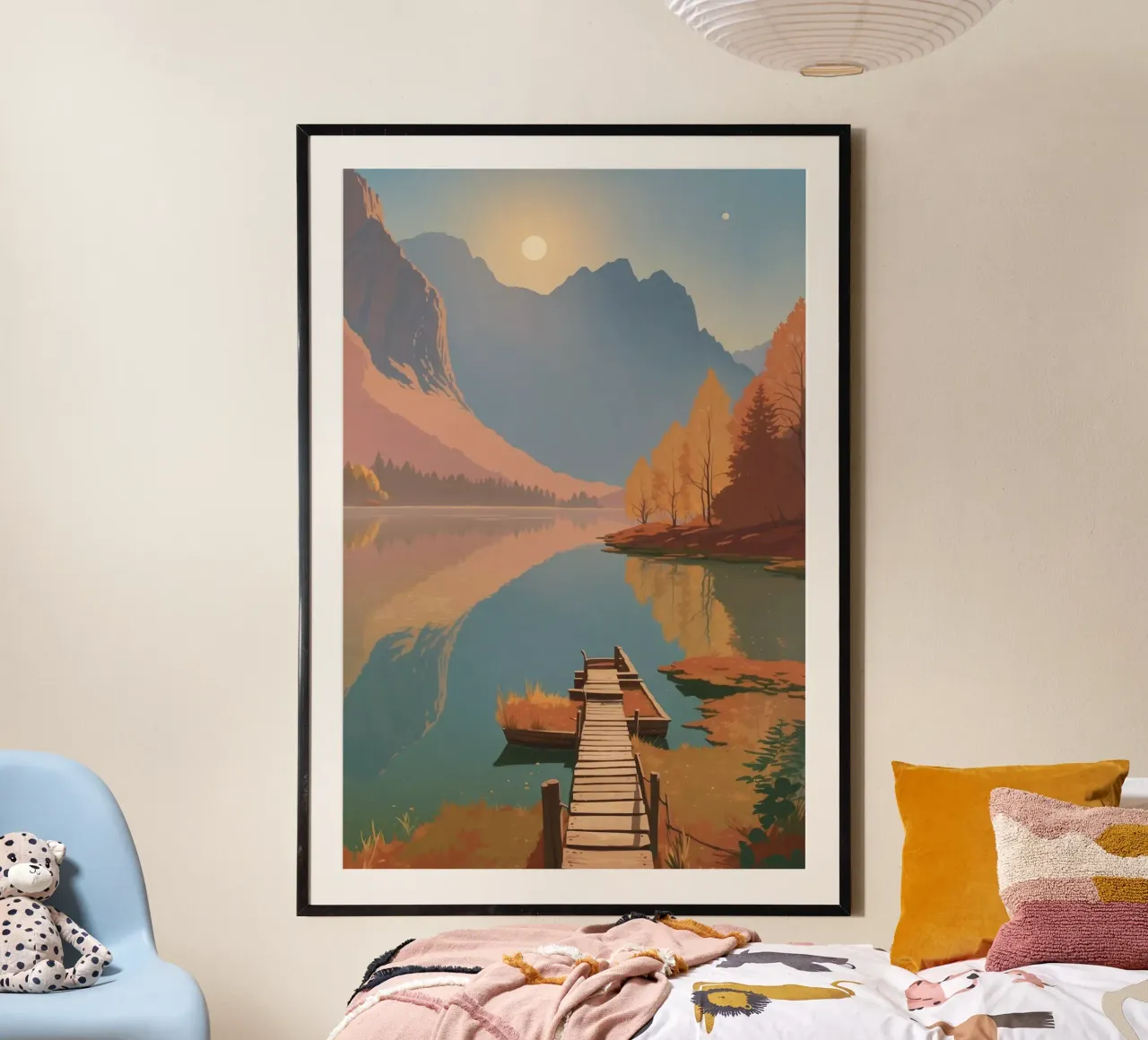 Idylle automnale au lac Pragser Wildsee | Usine 11 poster de AlbertKlee
