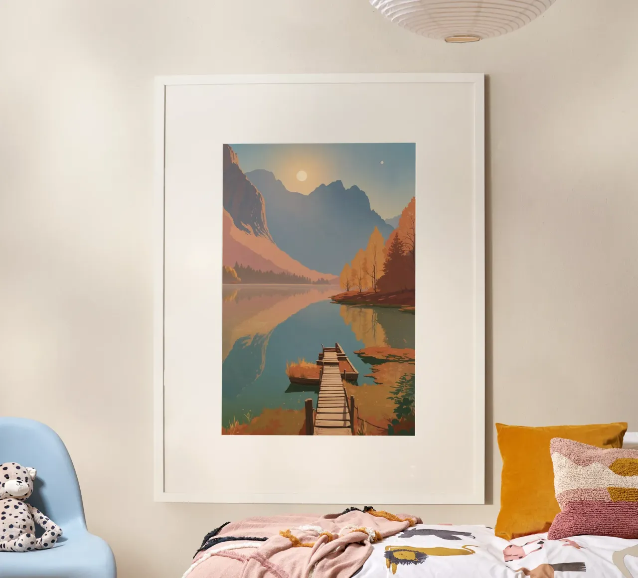 Idylle automnale au lac Pragser Wildsee | Usine 11 poster de AlbertKlee