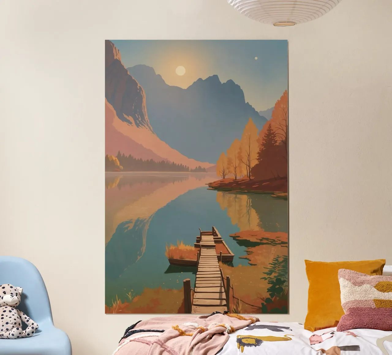 Idylle automnale au lac Pragser Wildsee | Usine 11 poster de AlbertKlee