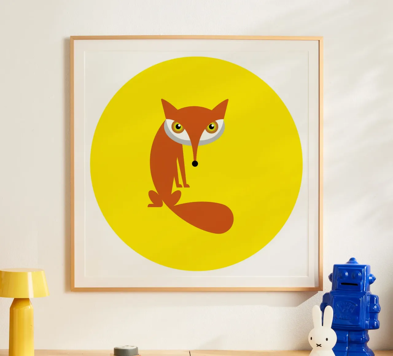 Fox poster with aluminum frame by Looks n Brains