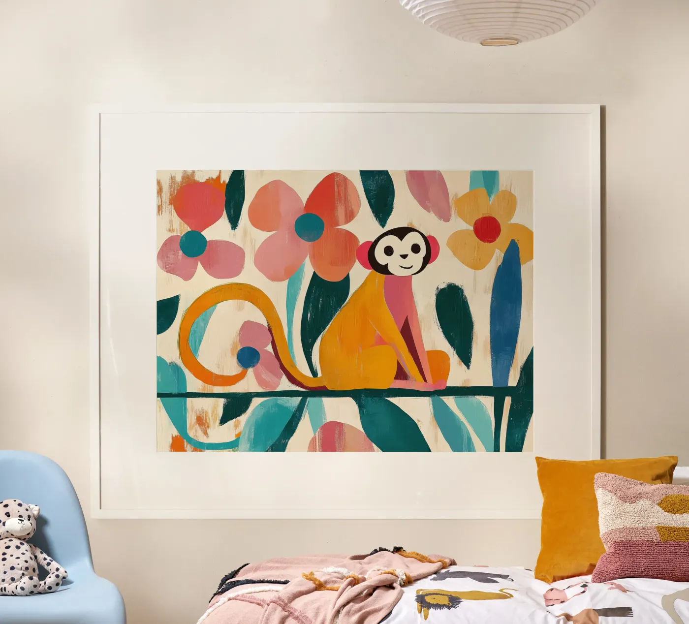 Flower Monkey Poster von Kiara