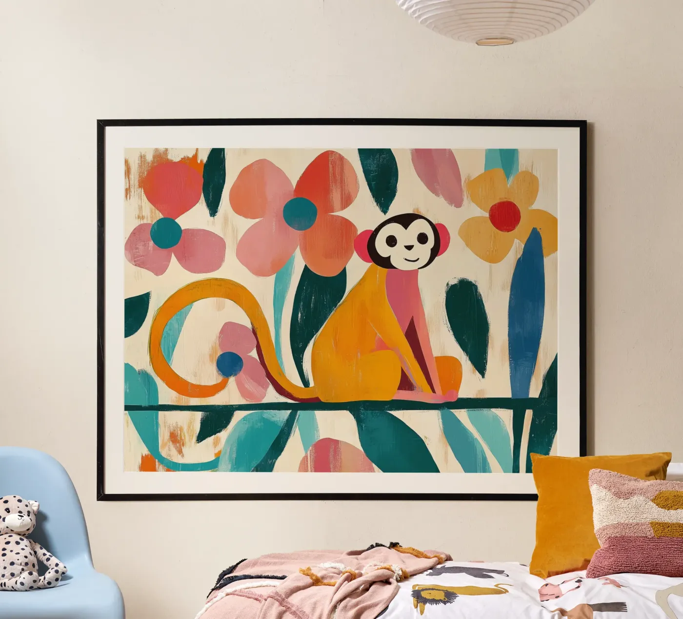 Flower Monkey Poster von Kiara