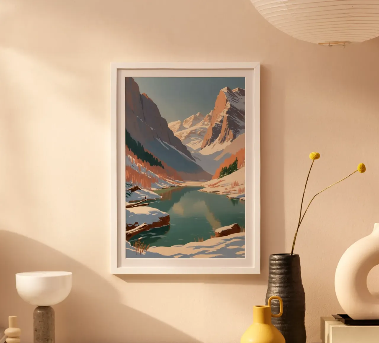 Winterliche Ruhe am Pragser Wildsee | Werk 4 Poster von AlbertKlee