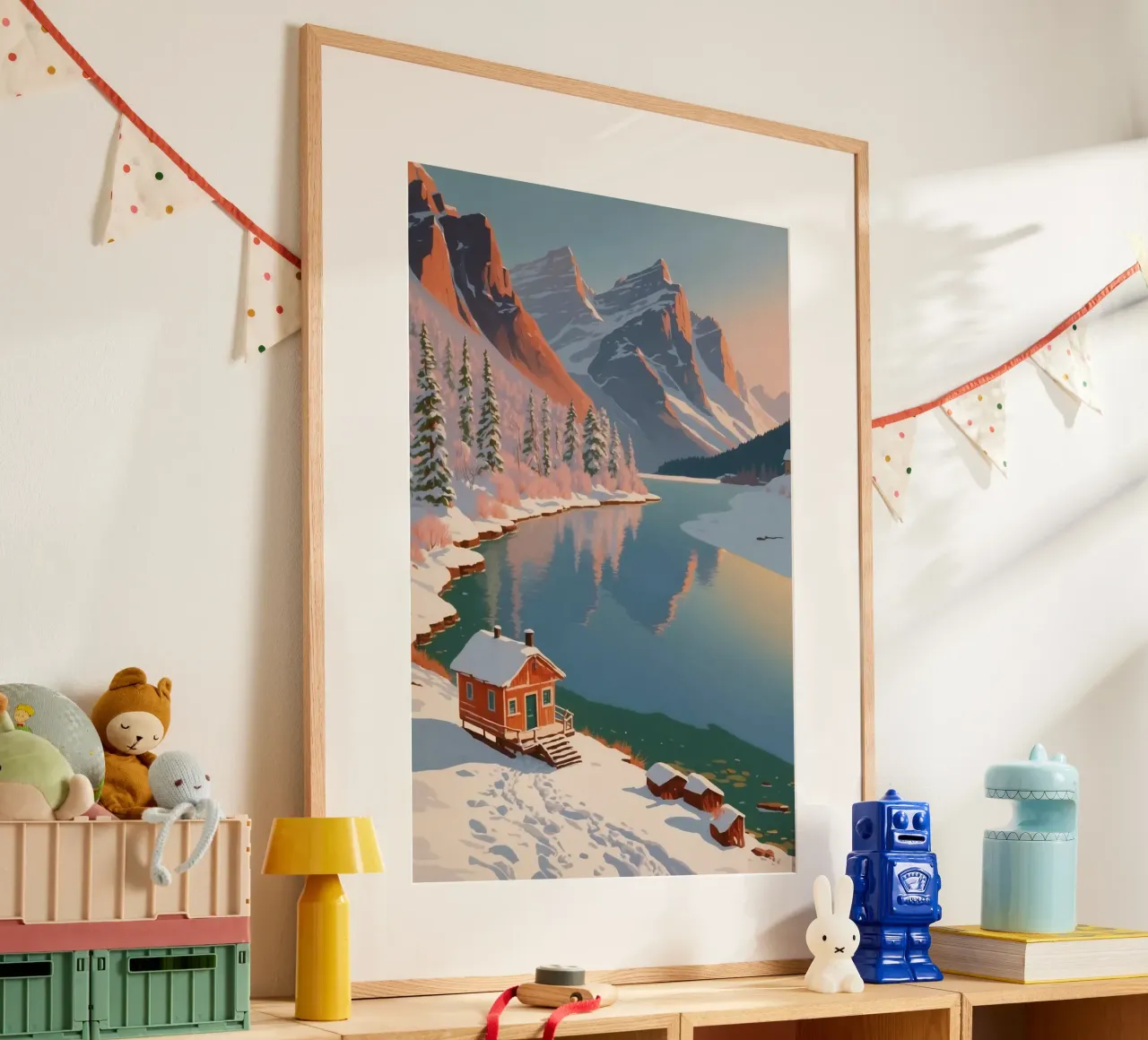 Winterliche Ruhe am Pragser Wildsee | Werk 8 Poster von AlbertKlee