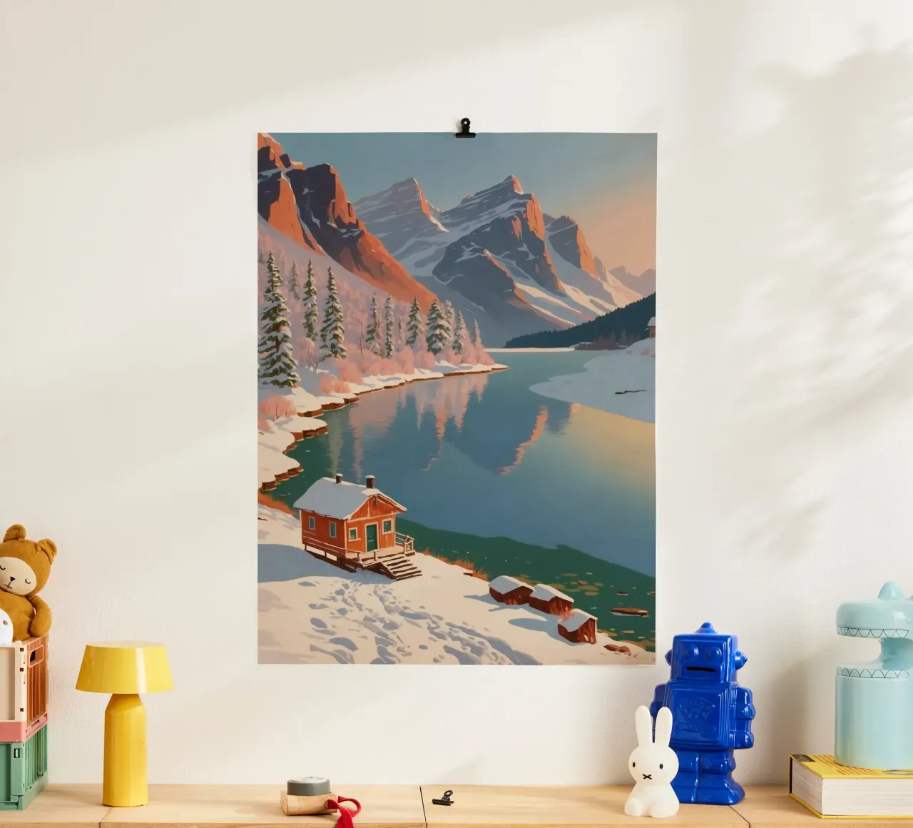 Winterliche Ruhe am Pragser Wildsee | Werk 8 Poster von AlbertKlee