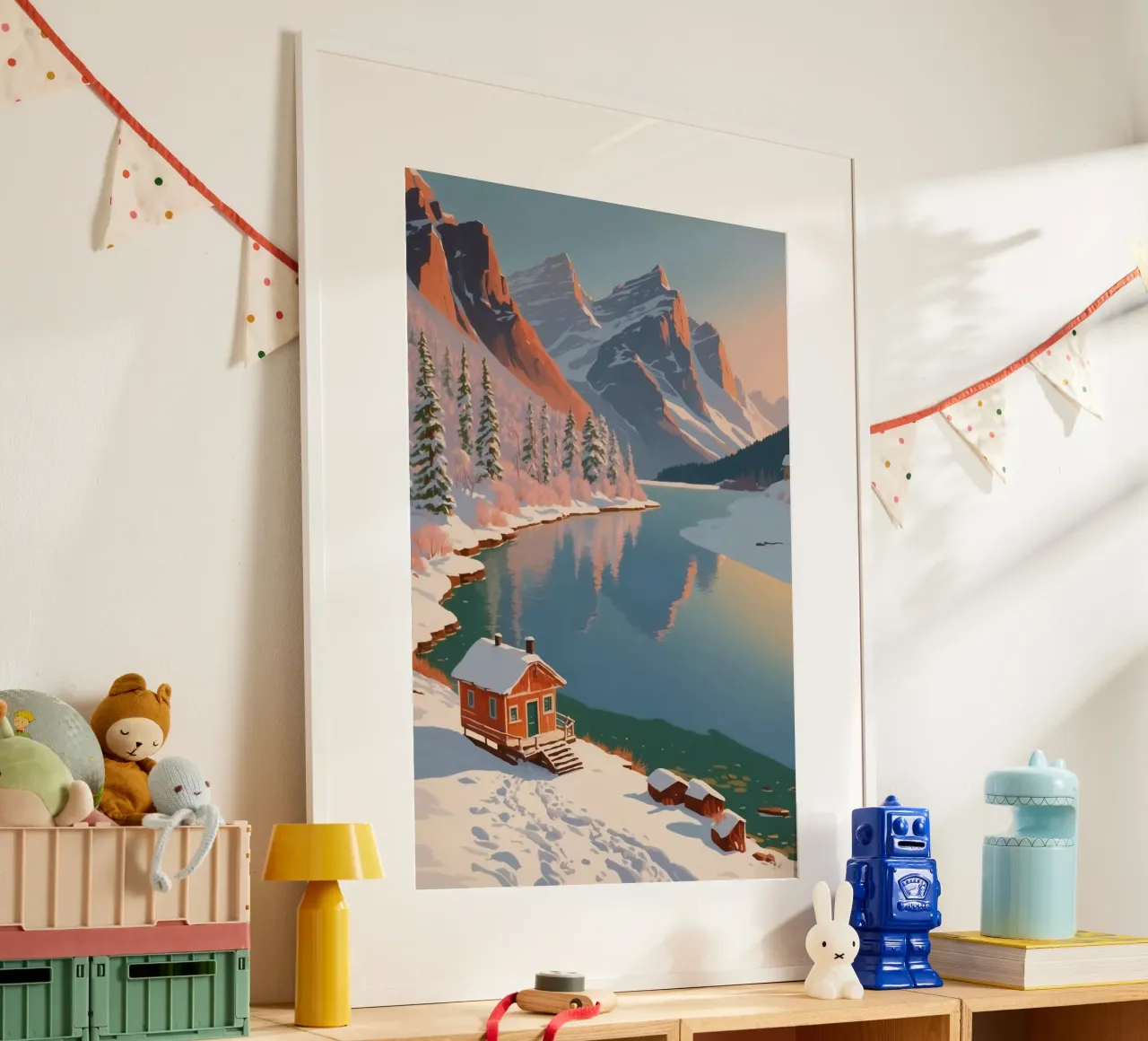 Winterliche Ruhe am Pragser Wildsee | Werk 8 Poster von AlbertKlee