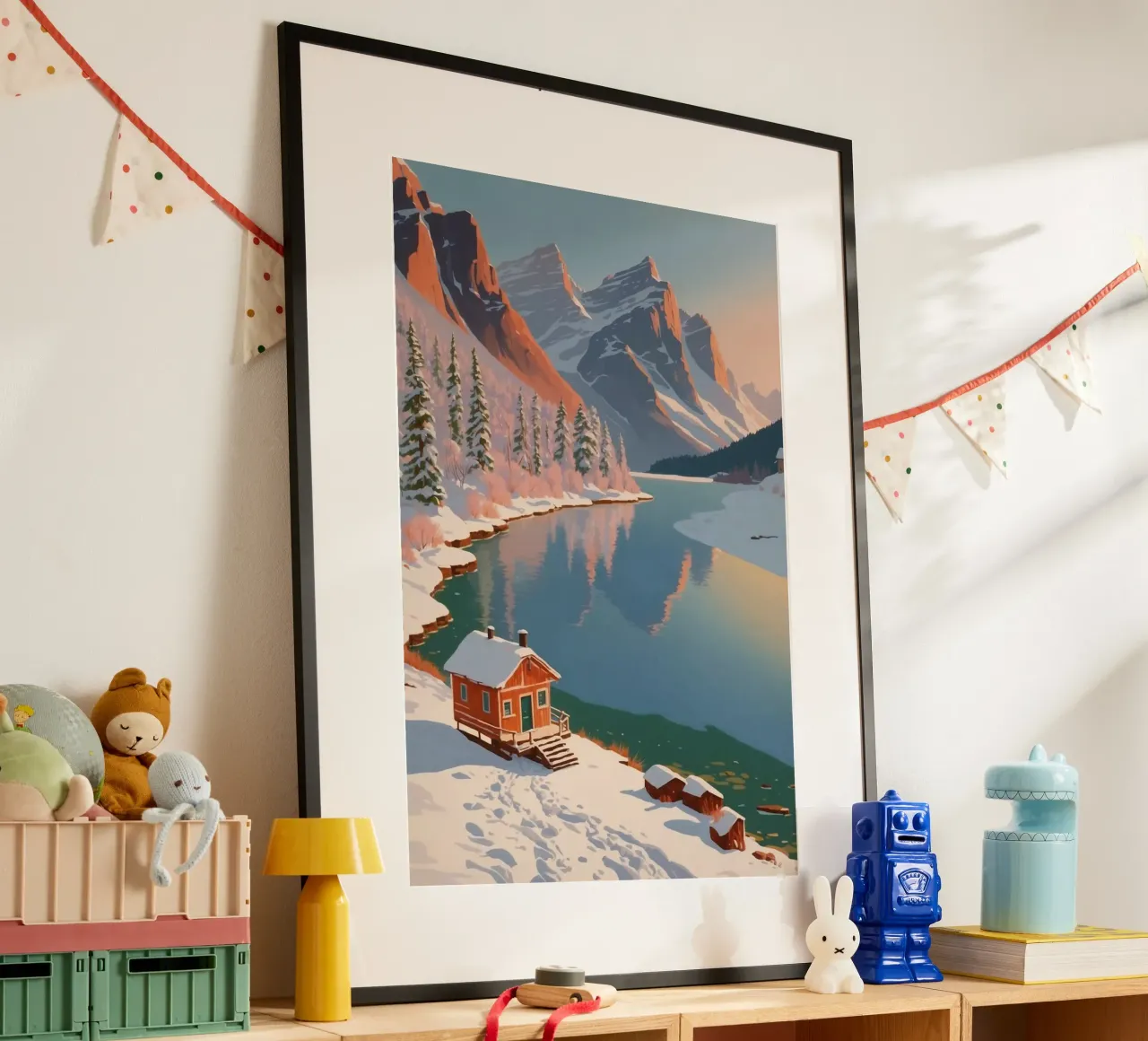 Winterliche Ruhe am Pragser Wildsee | Werk 8 Poster von AlbertKlee