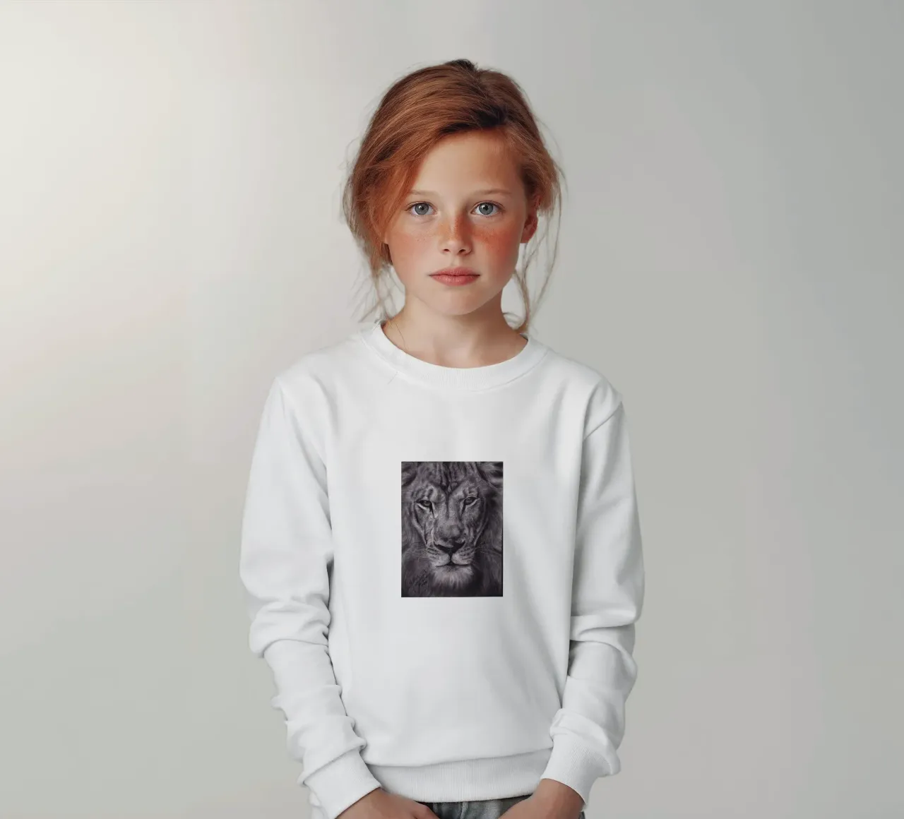 Leone felpa bambino da H.M. Art