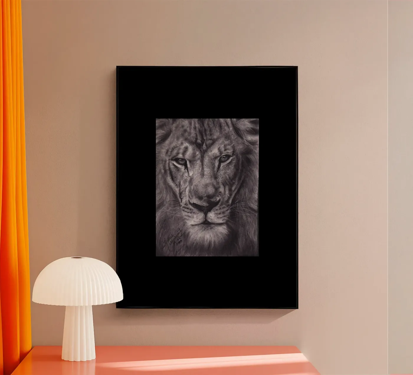 Lion plexiglas de H.M. Art