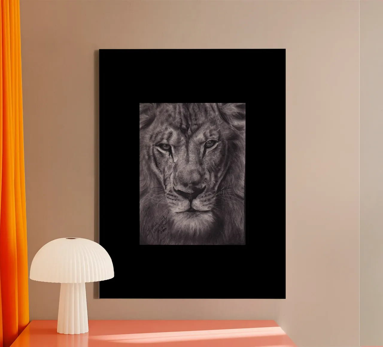 Leone tela da H.M. Art