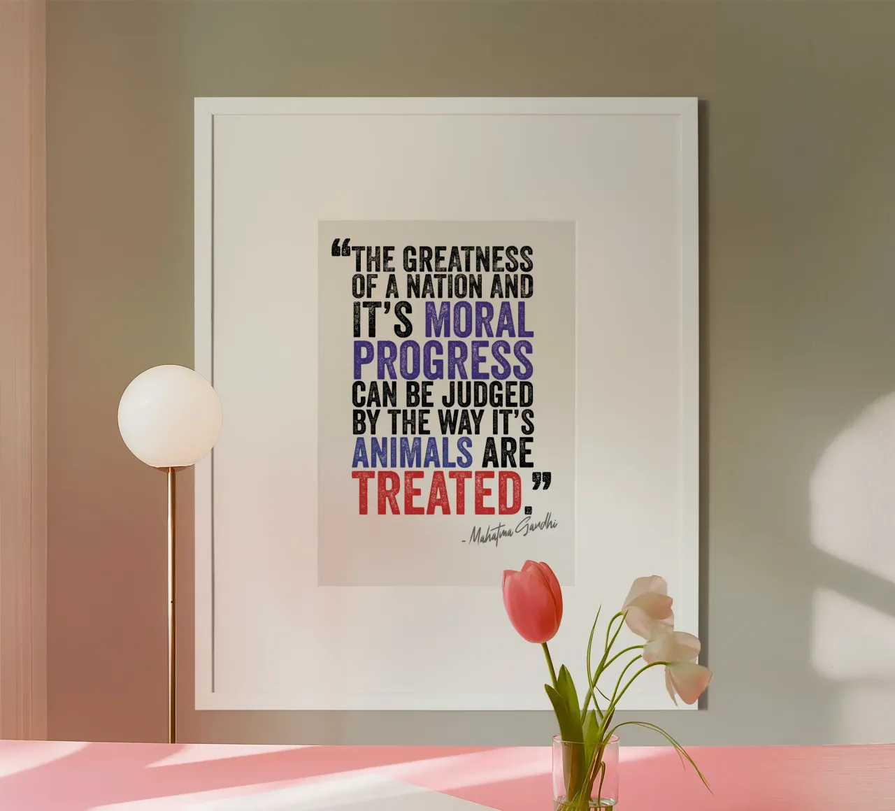 Moral poster con telaio in alluminio da Art Unleashed