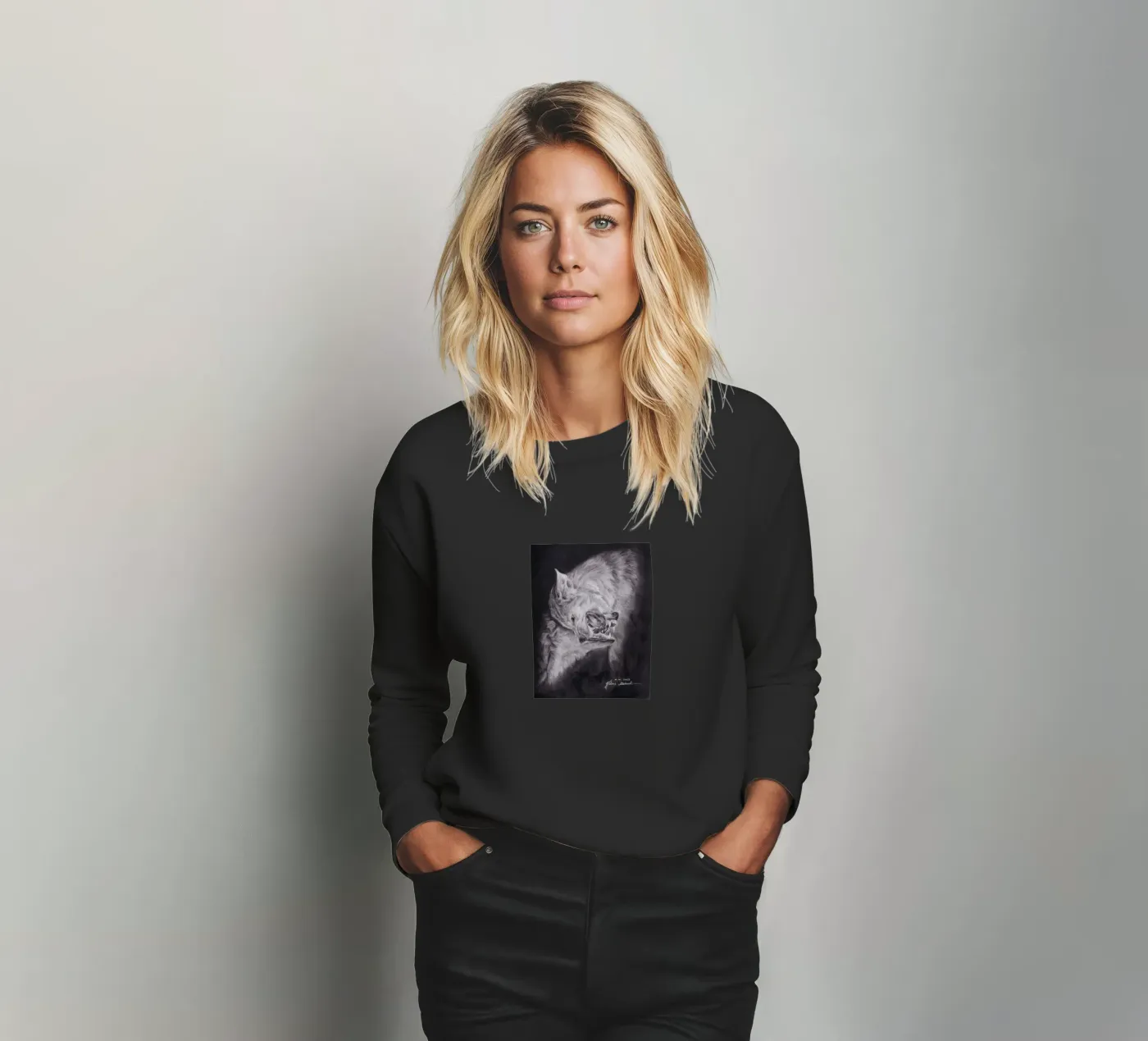 Wolf sweatshirt by H.M. Art