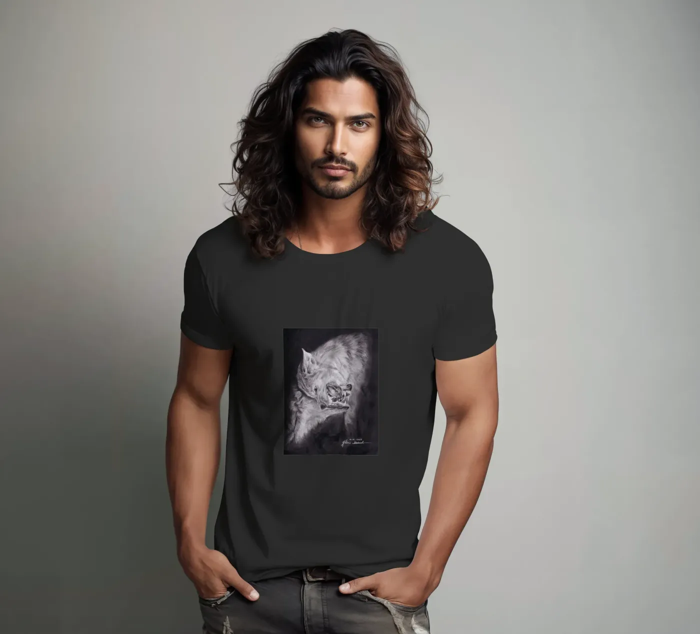 Wolf t-shirt da H.M. Art