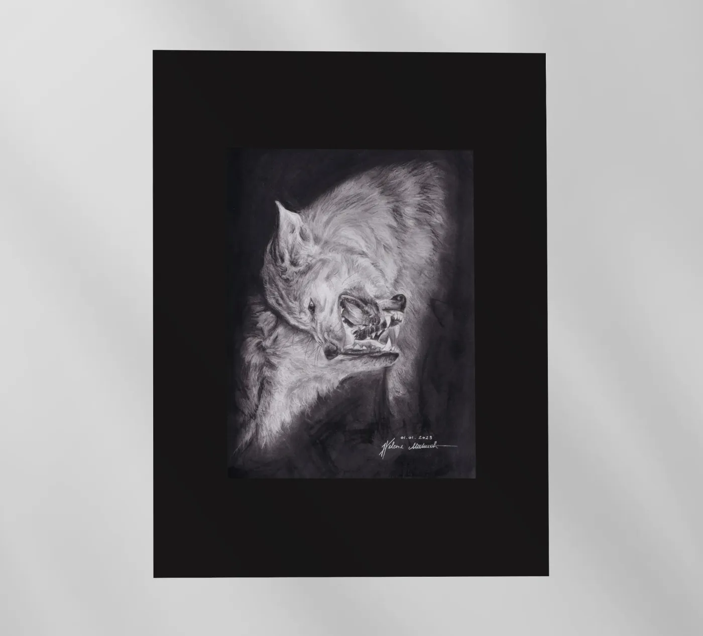 Wolf pellicola backlit da H.M. Art