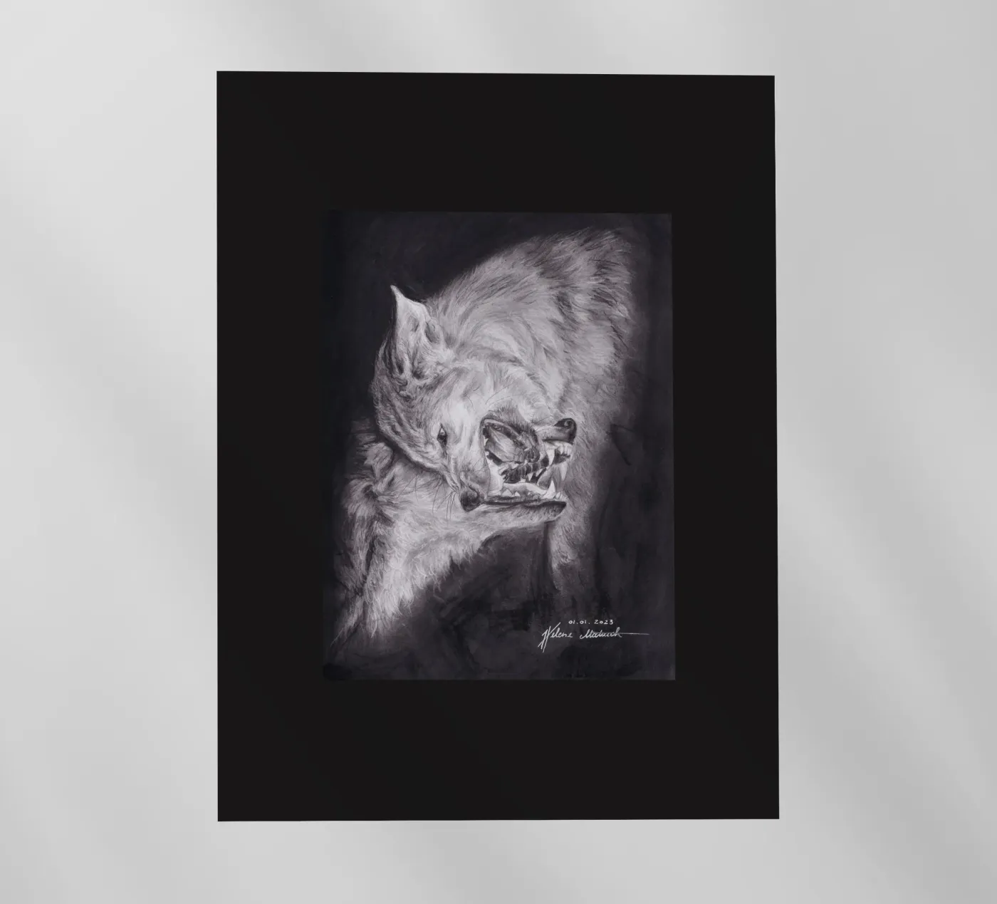 Wolf pellicola backlit da H.M. Art