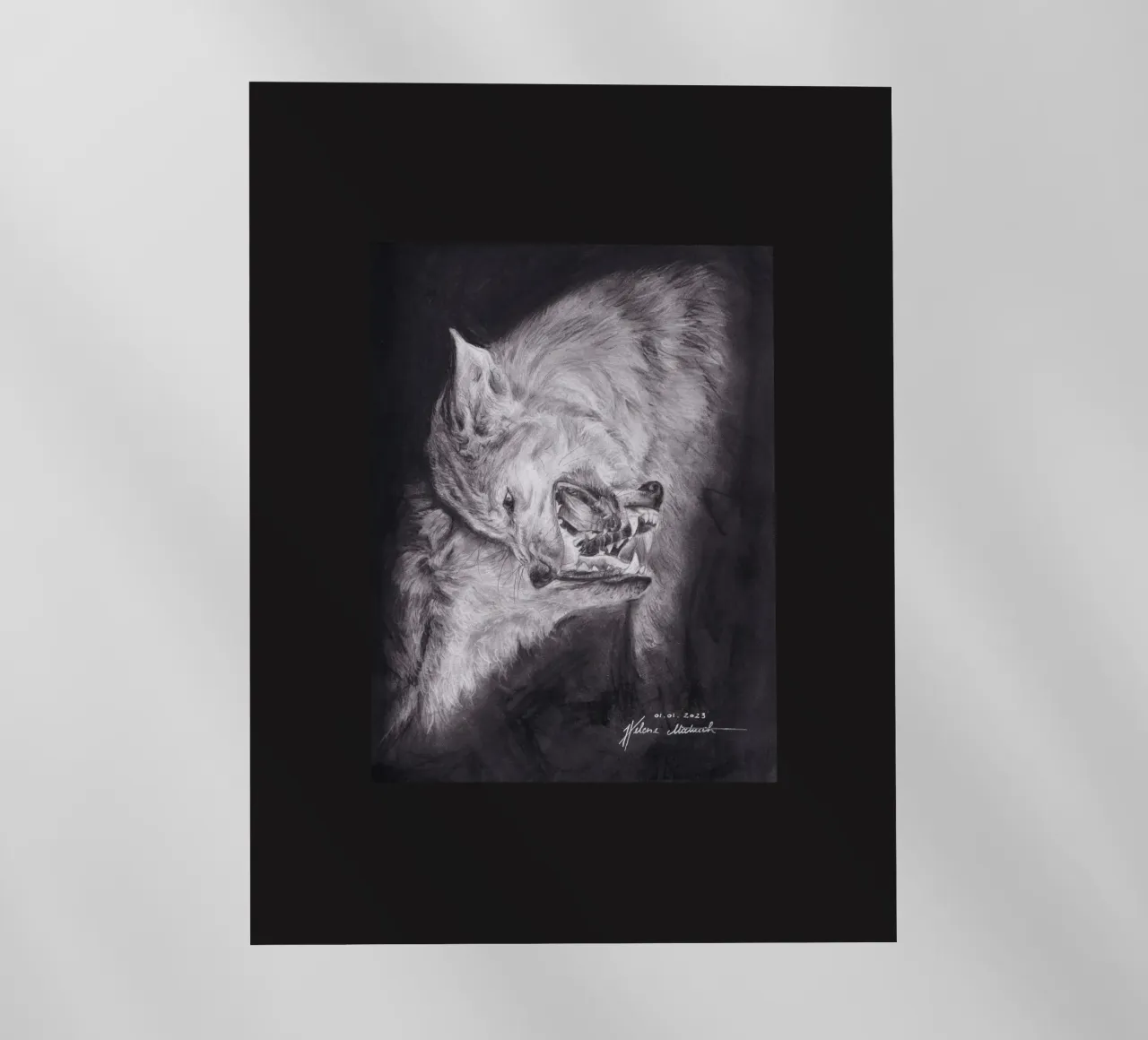 Wolf pellicola backlit da H.M. Art