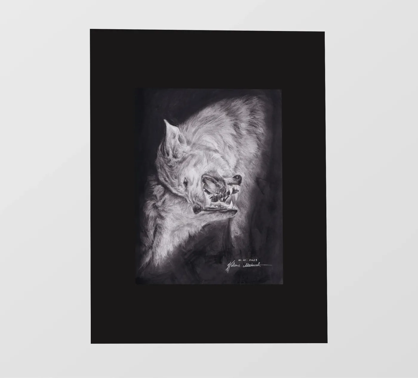 Wolf pellicola backlit da H.M. Art