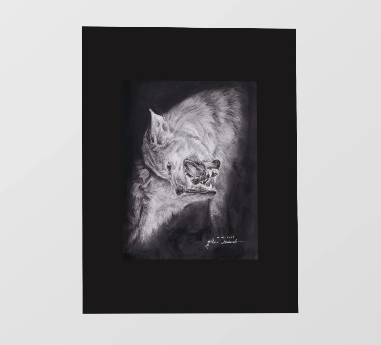 Wolf pellicola backlit da H.M. Art