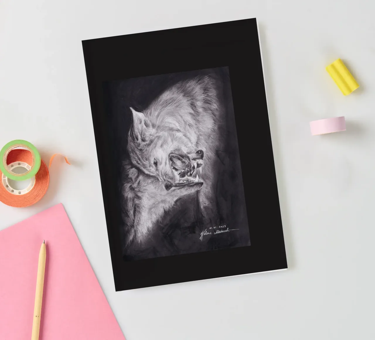 Wolf notebook by H.M. Art