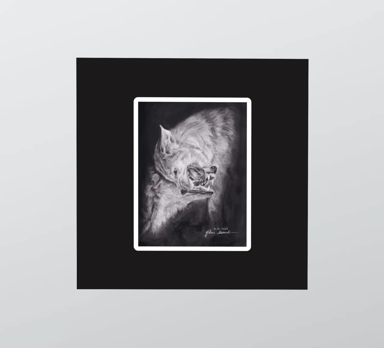 Wolf sticker van H.M. Art