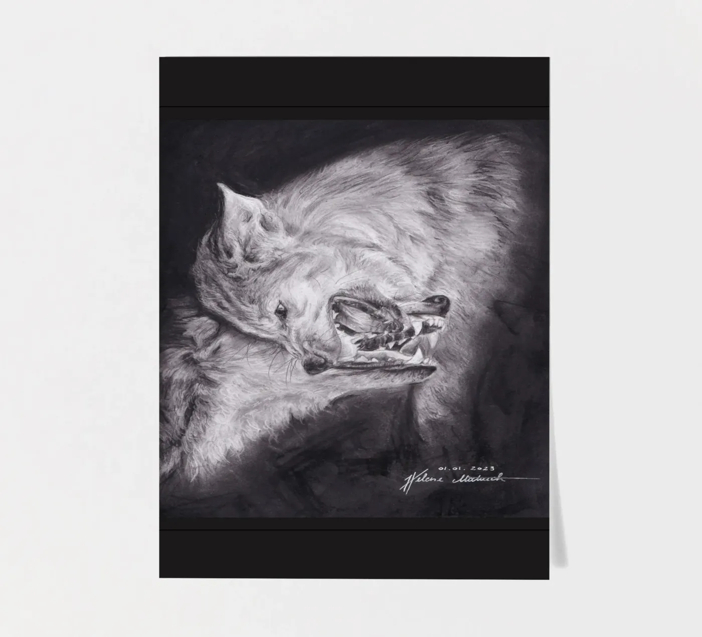 Wolf stickervel van H.M. Art