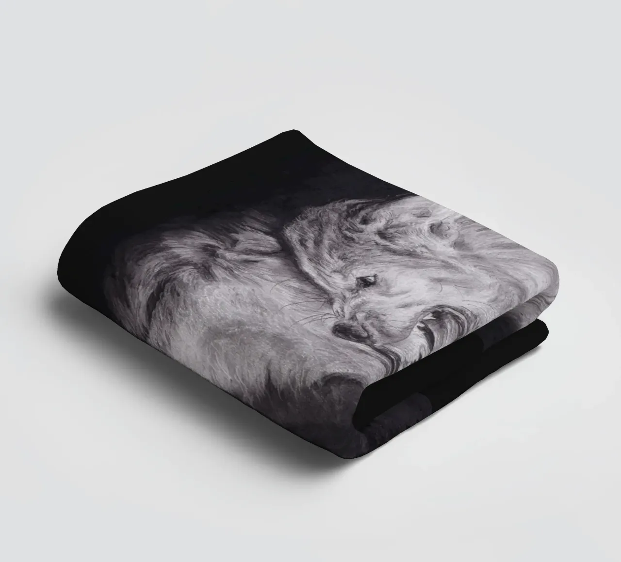 Wolf badhanddoek van H.M. Art