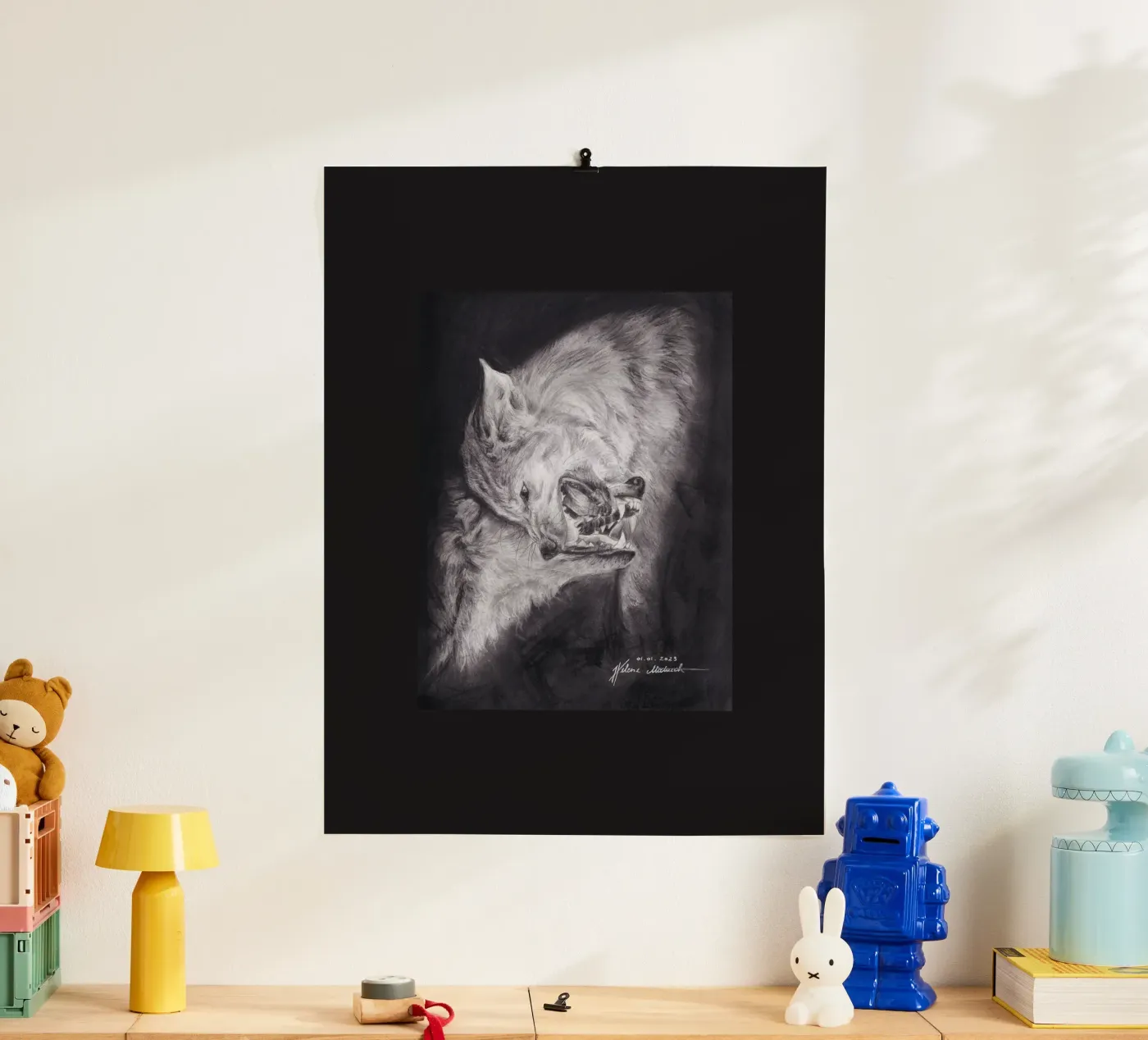 Wolf Poster von H.M. Art