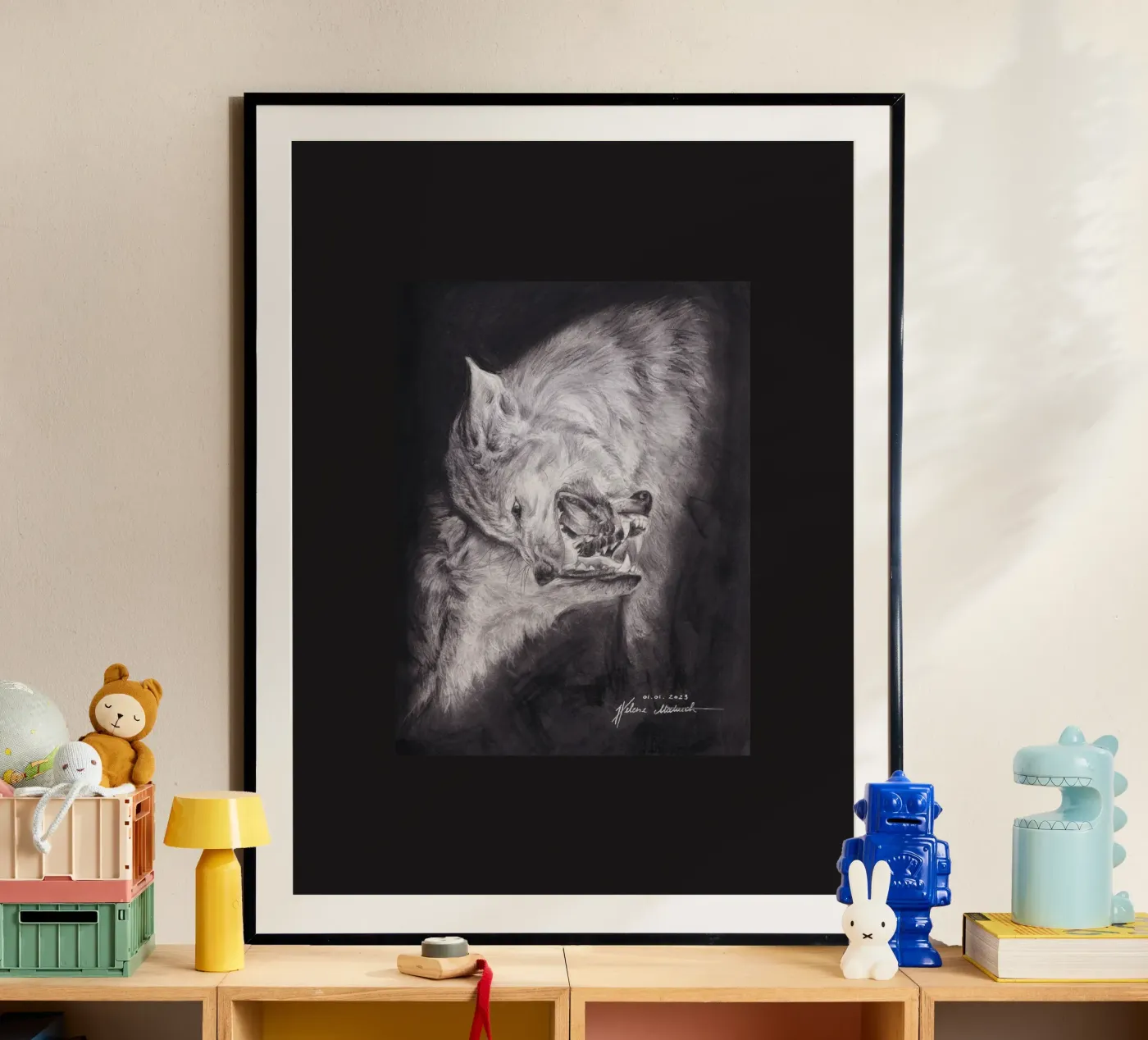 Wolf Poster von H.M. Art