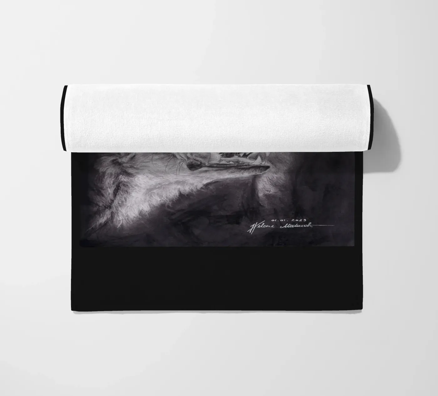 Wolf strandhanddoek van H.M. Art