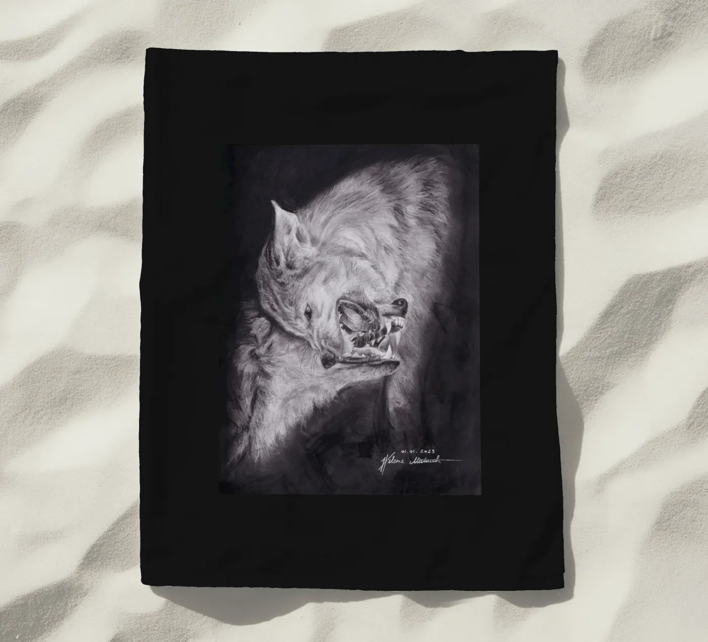 Wolf serviette de plage de H.M. Art