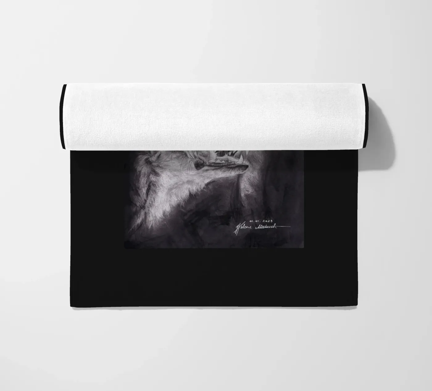 Wolf strandhanddoek van H.M. Art