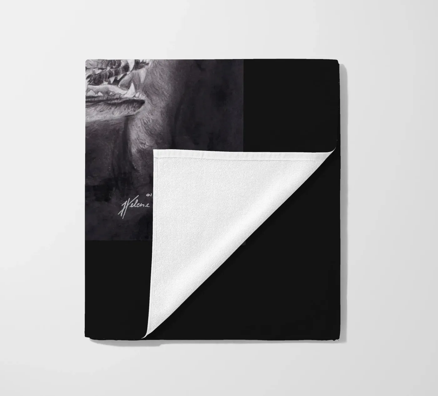 Wolf strandhanddoek van H.M. Art