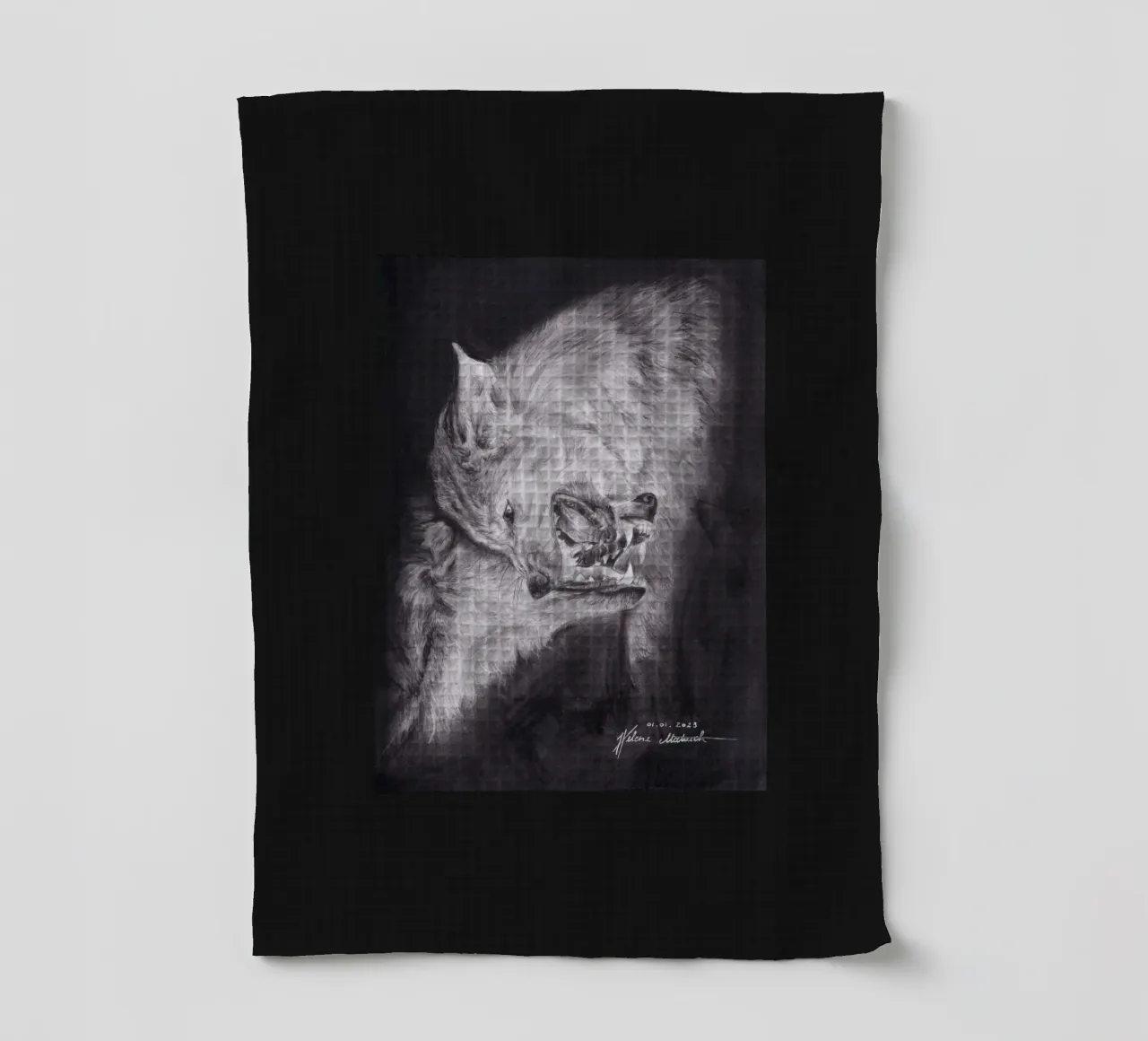 Wolf Geschirrtuch von H.M. Art