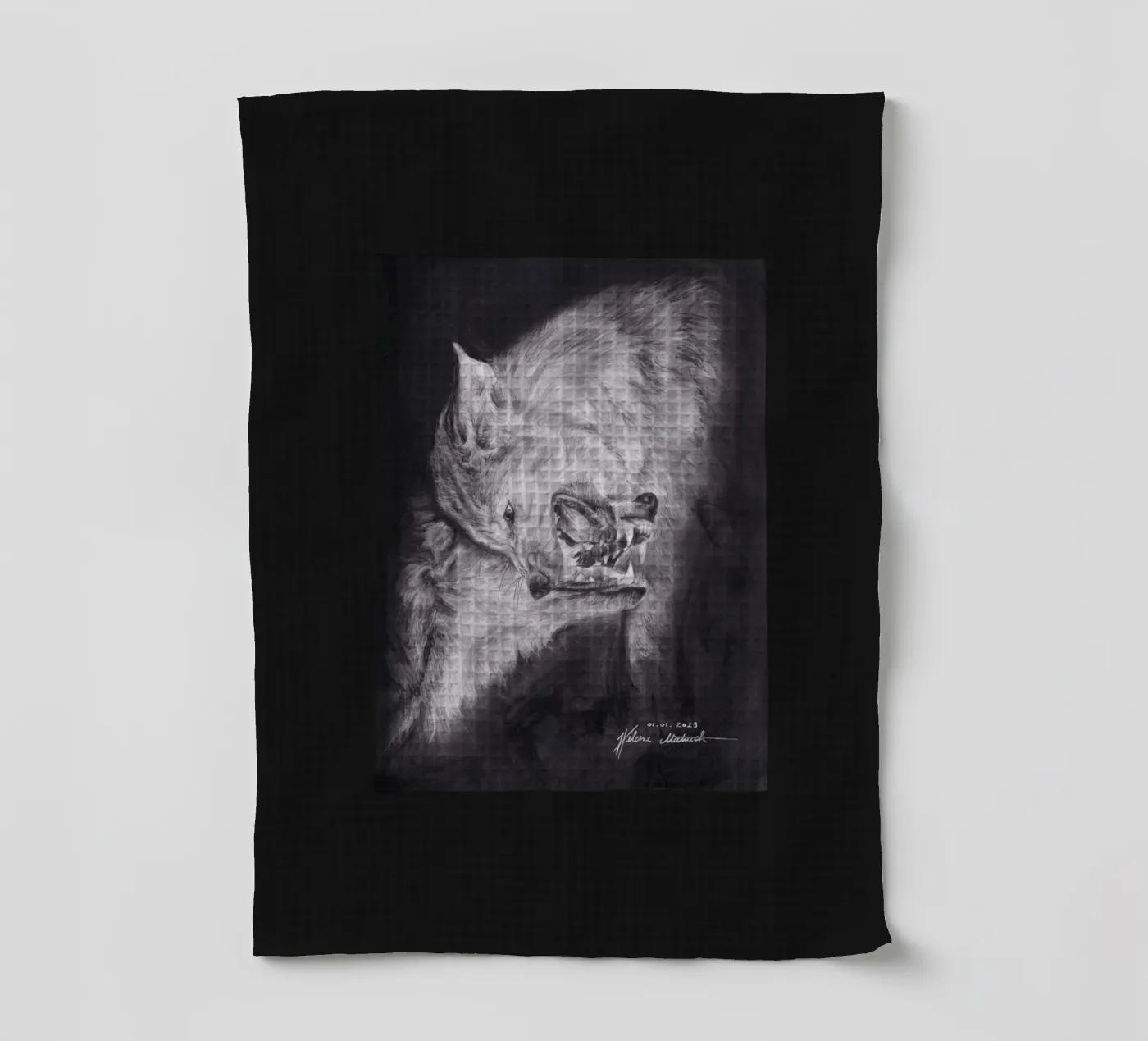 Wolf Geschirrtuch von H.M. Art