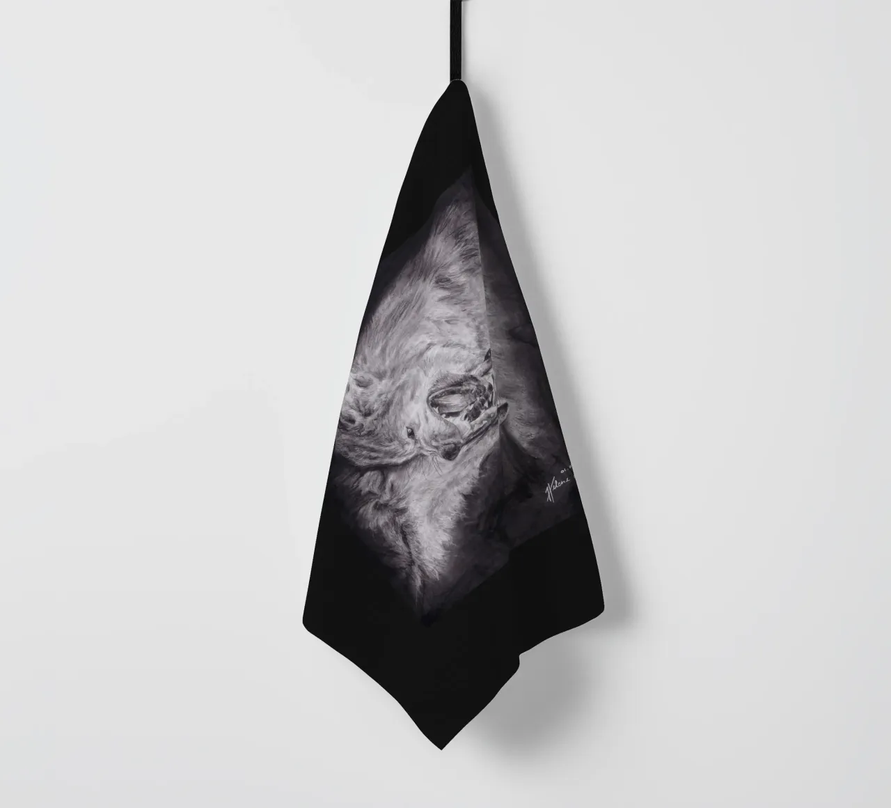 Wolf Geschirrtuch von H.M. Art