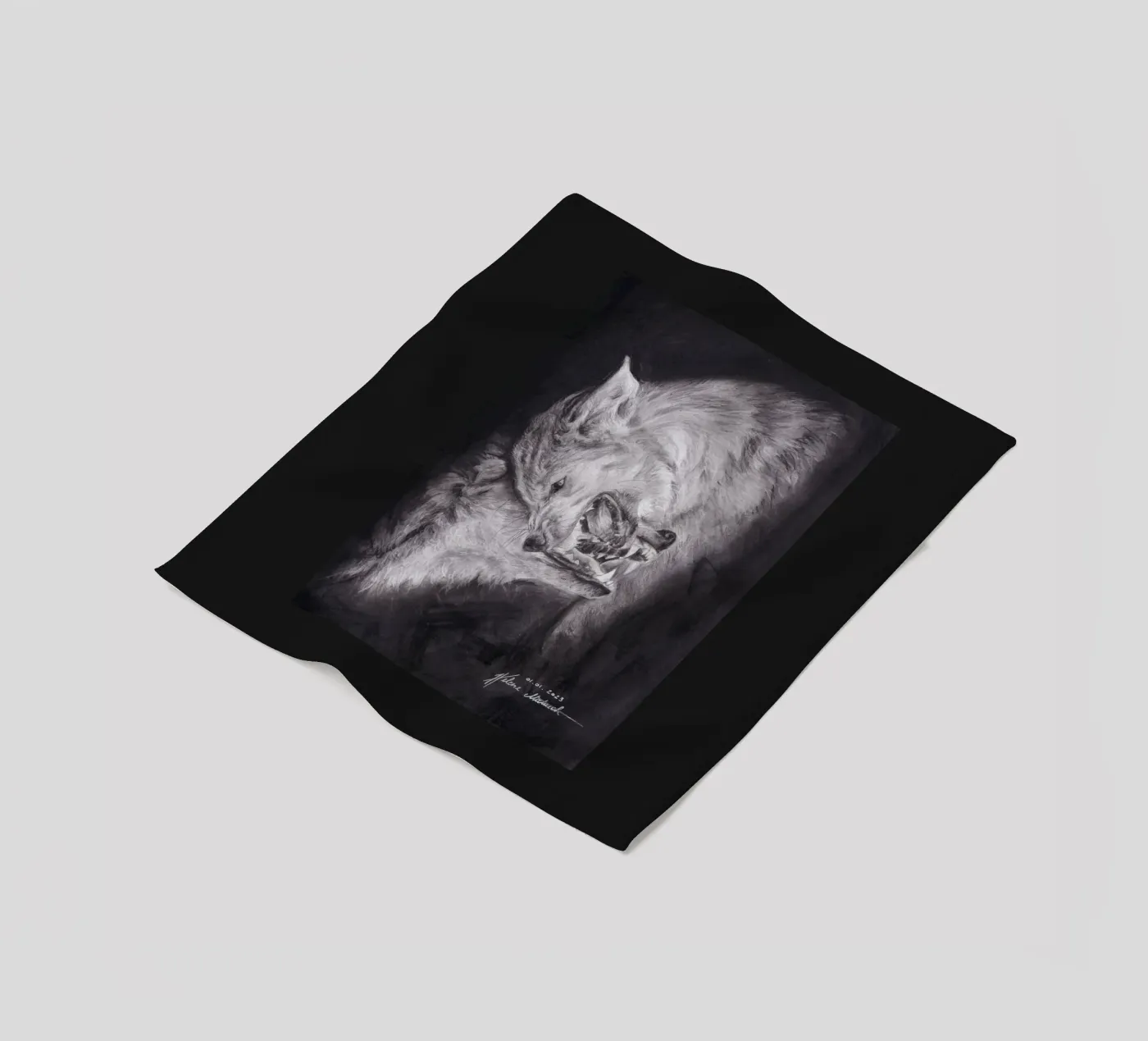 Wolf fleecedeken van H.M. Art