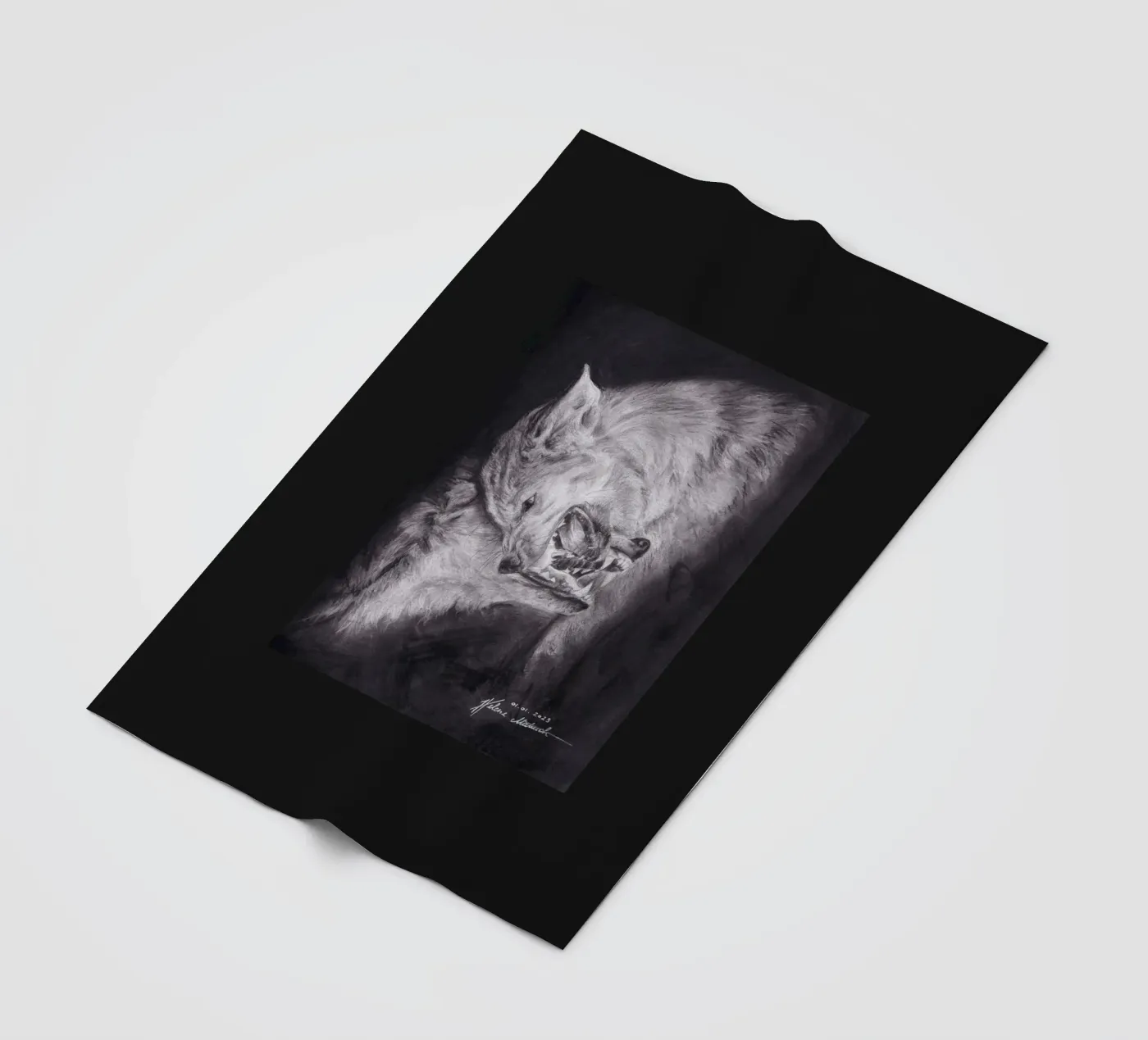 Wolf fleecedeken van H.M. Art