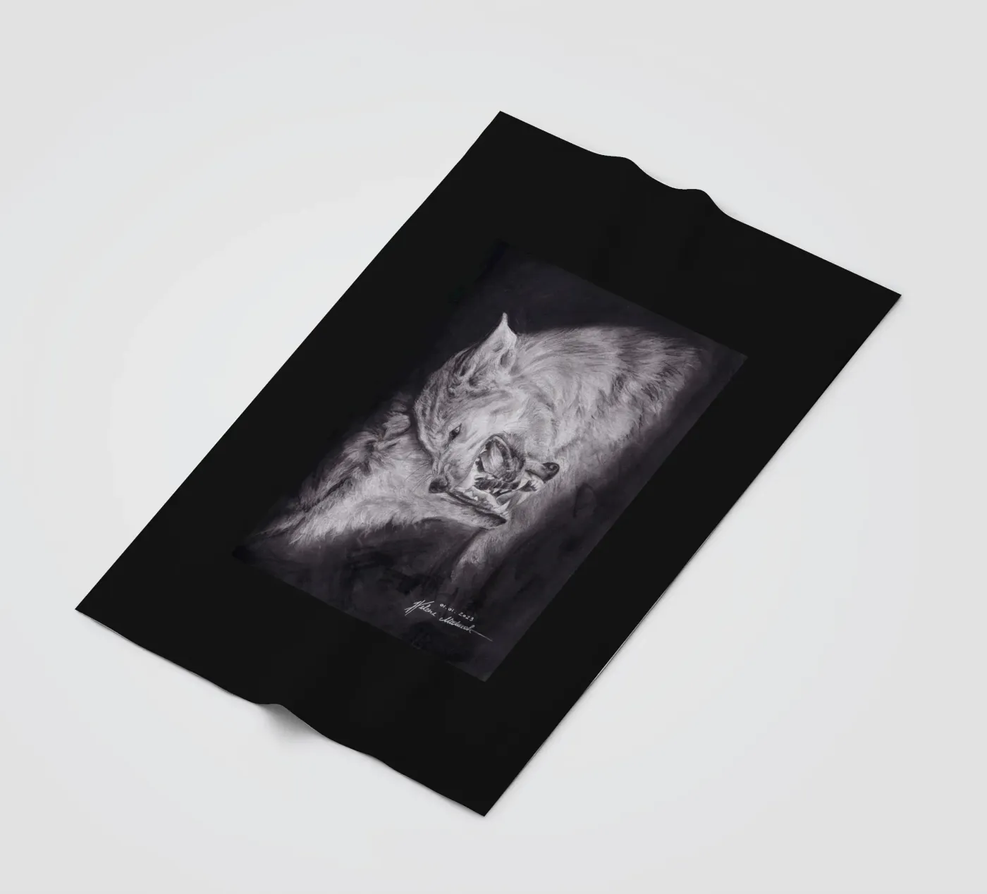 Wolf Fleecedecke von H.M. Art