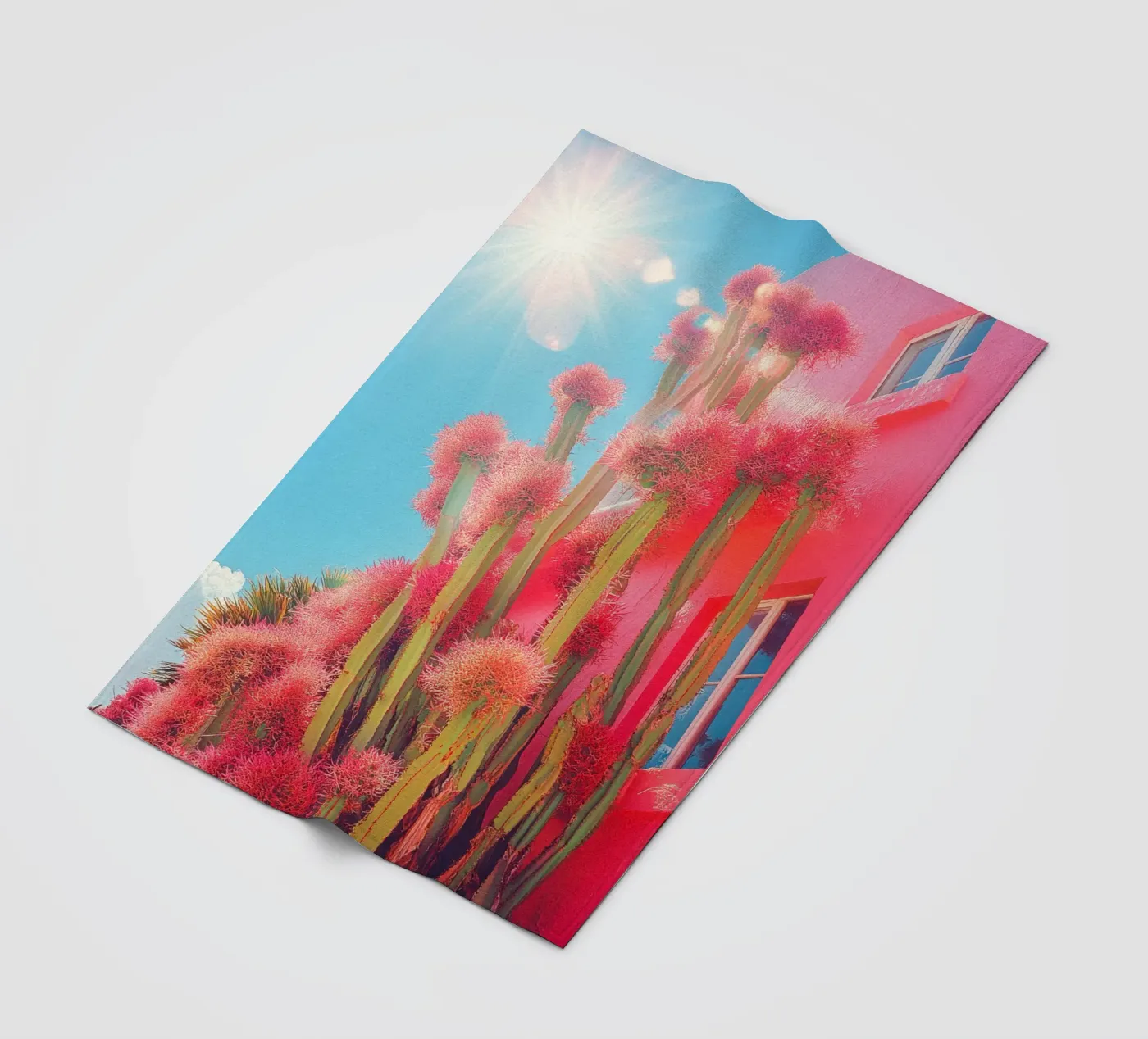 55 fleecedeken van Pink California | Affiches & Posters