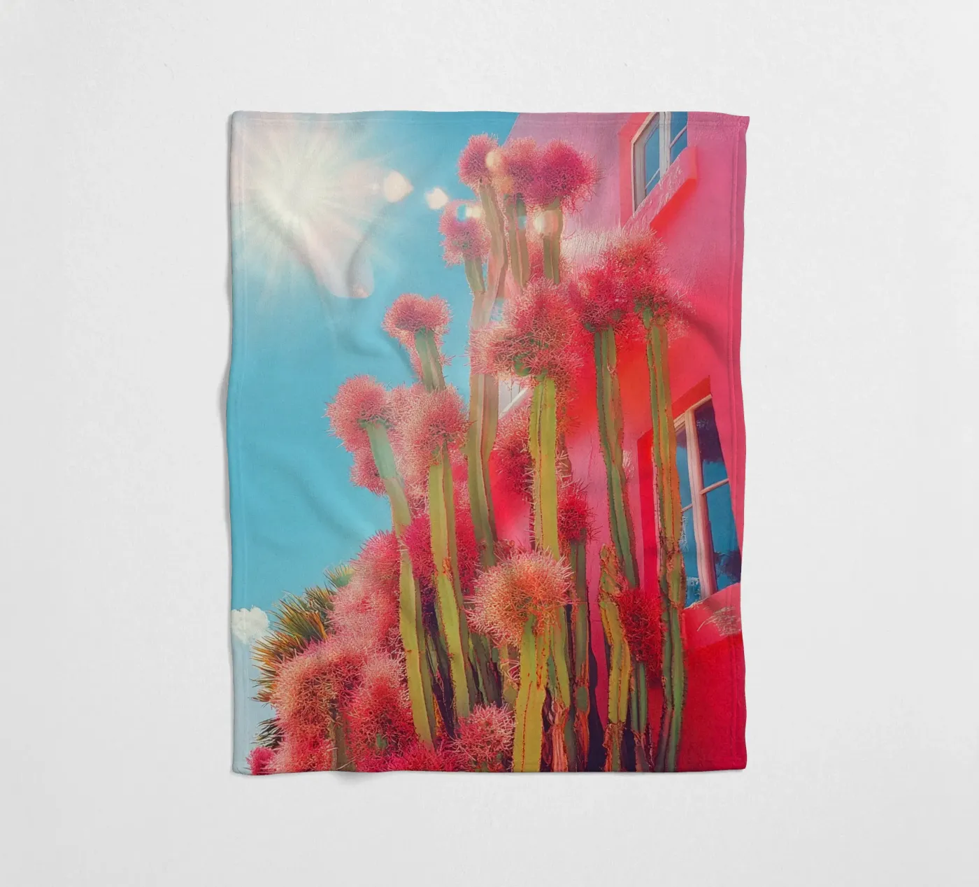 55 fleecedeken van Pink California | Affiches & Posters