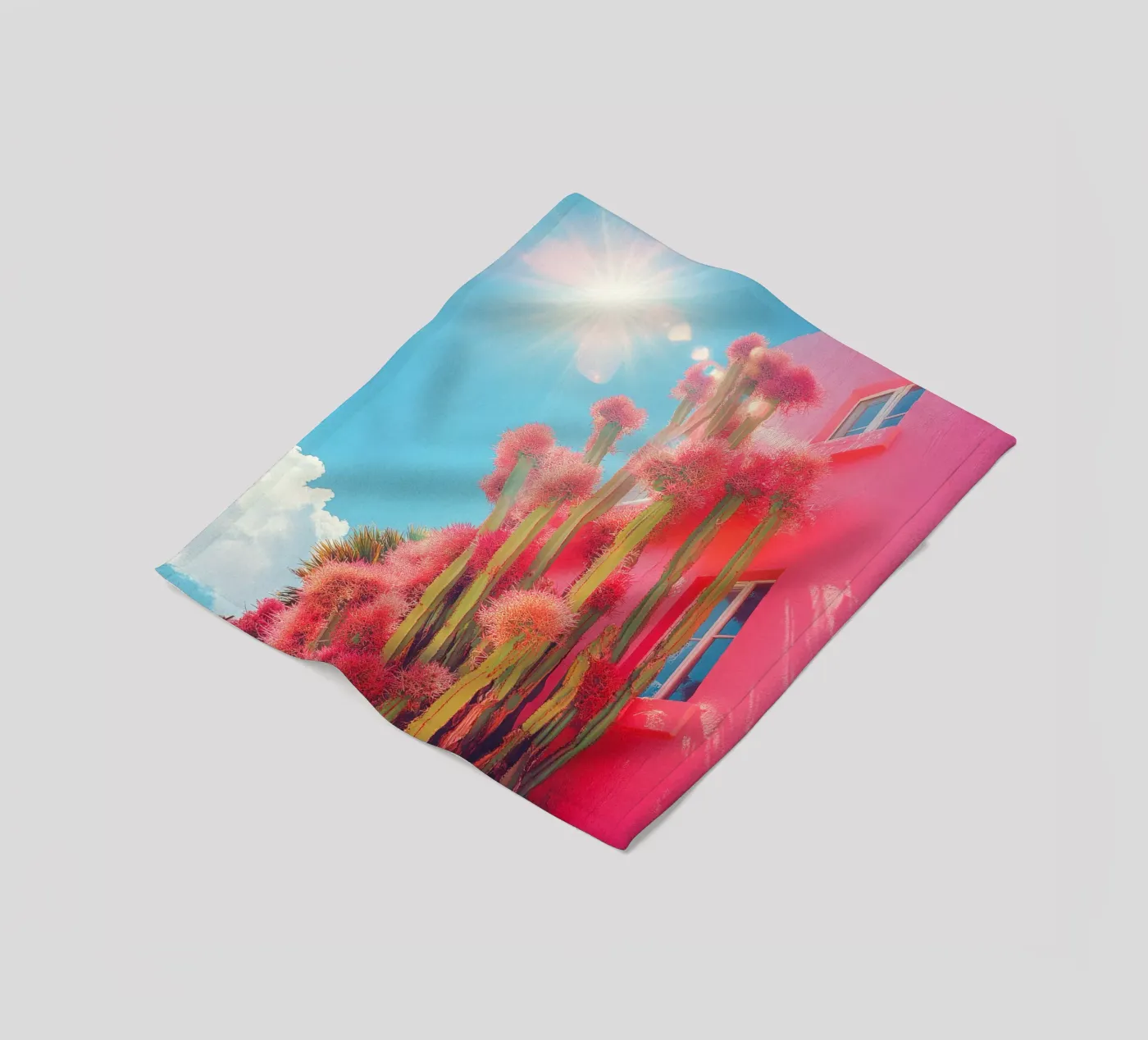 55 fleecedeken van Pink California | Affiches & Posters