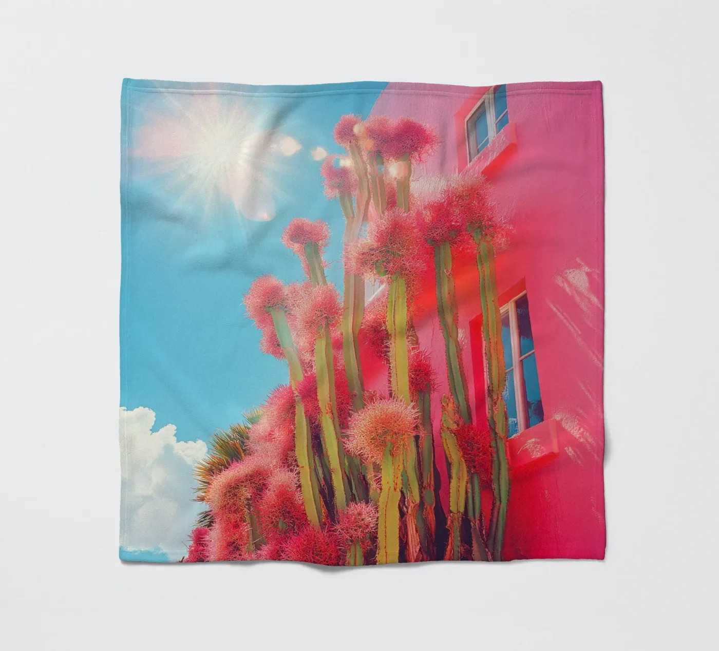 55 fleecedeken van Pink California | Affiches & Posters