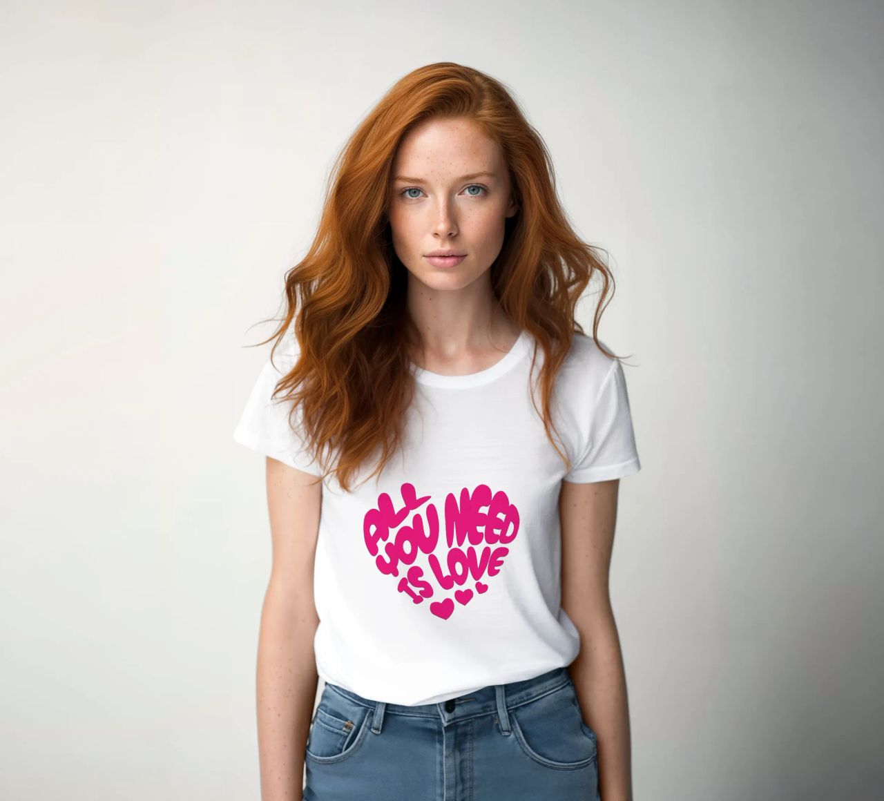 Alles wat je nodig hebt is liefde dames t-shirt getailleerd van Gunawan Rb