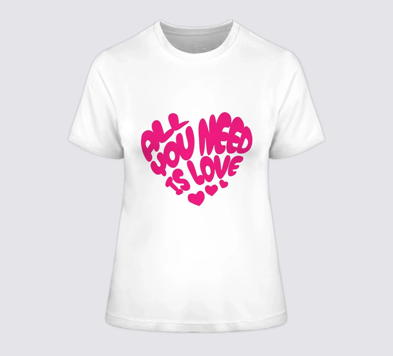 Alles wat je nodig hebt is liefde dames t-shirt getailleerd van Gunawan Rb