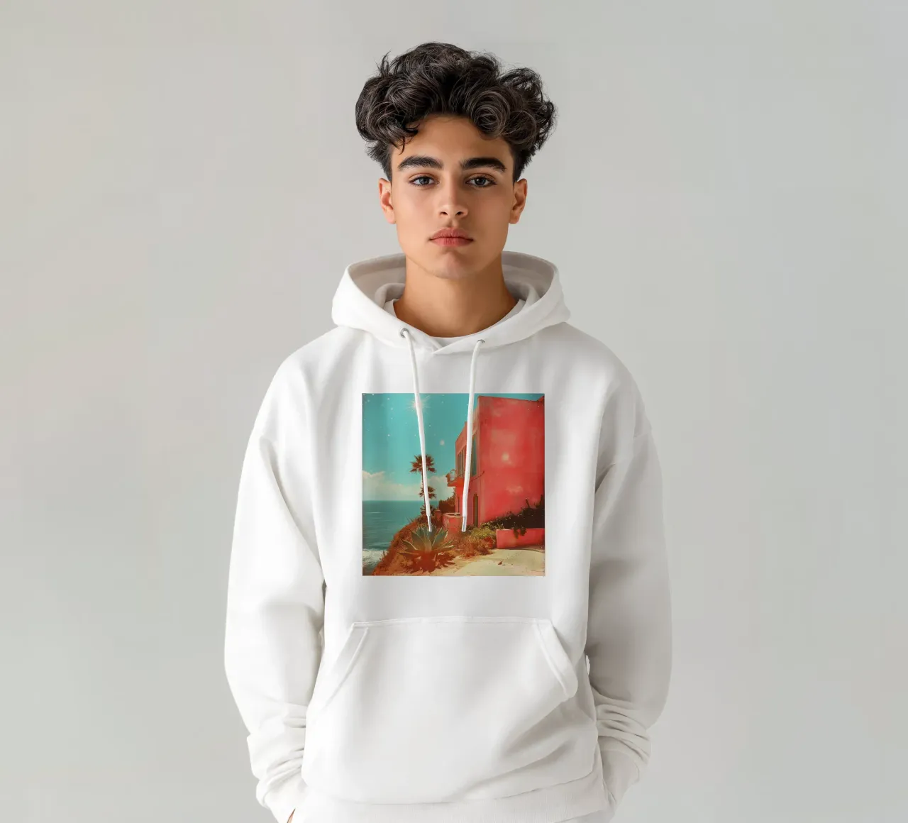 56 felpa con cappuccio da Pink California | Affiches & Posters