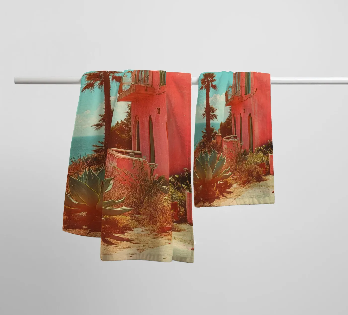 56 badhanddoek van Pink California | Affiches & Posters