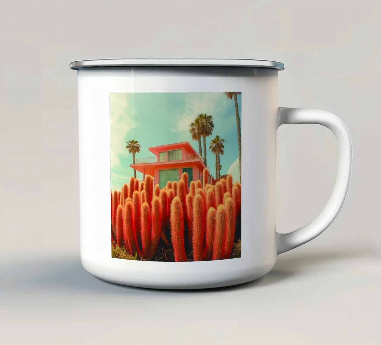 58 tazza in smalto da Pink California | Affiches & Posters