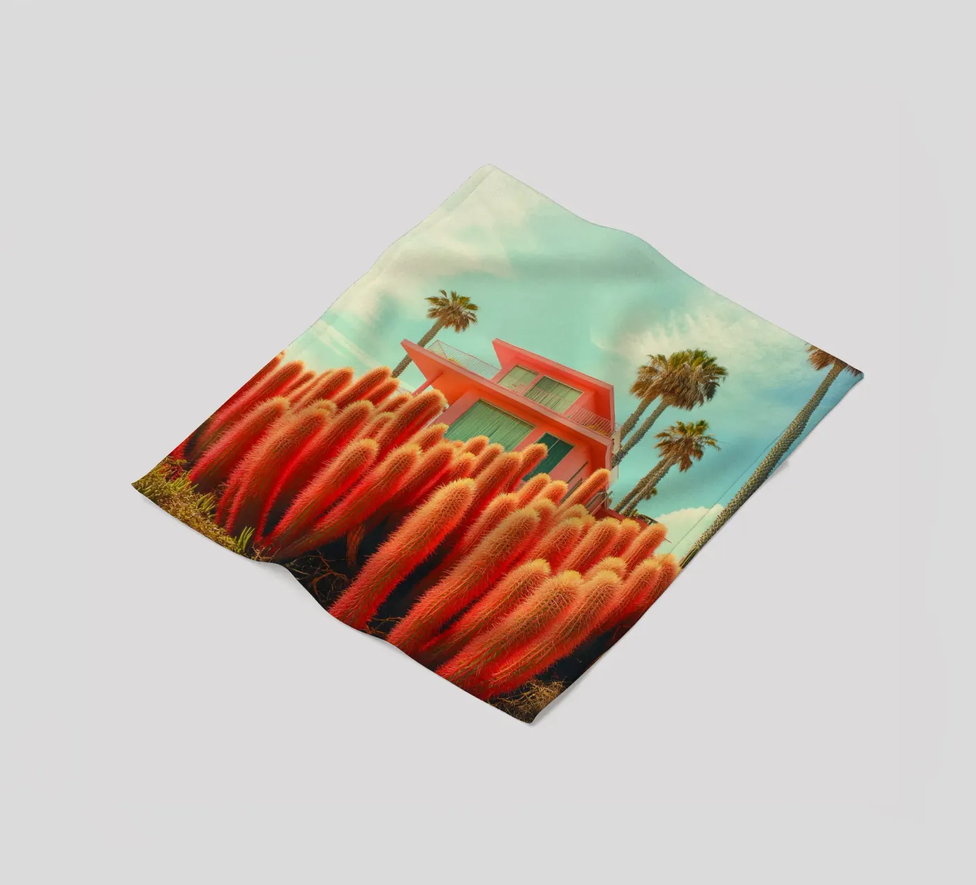 58 fleecedeken van Pink California | Affiches & Posters