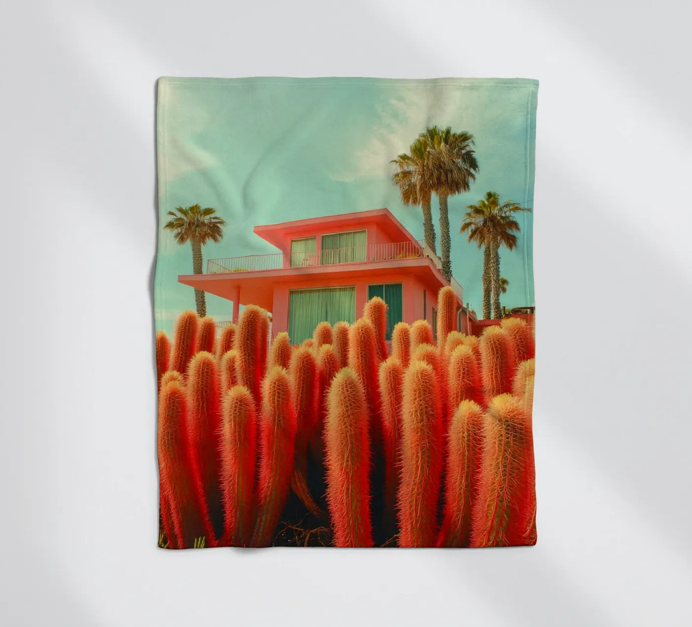 58 fleecedeken van Pink California | Affiches & Posters