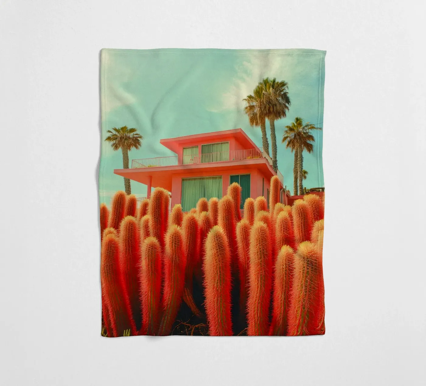 58 fleecedeken van Pink California | Affiches & Posters